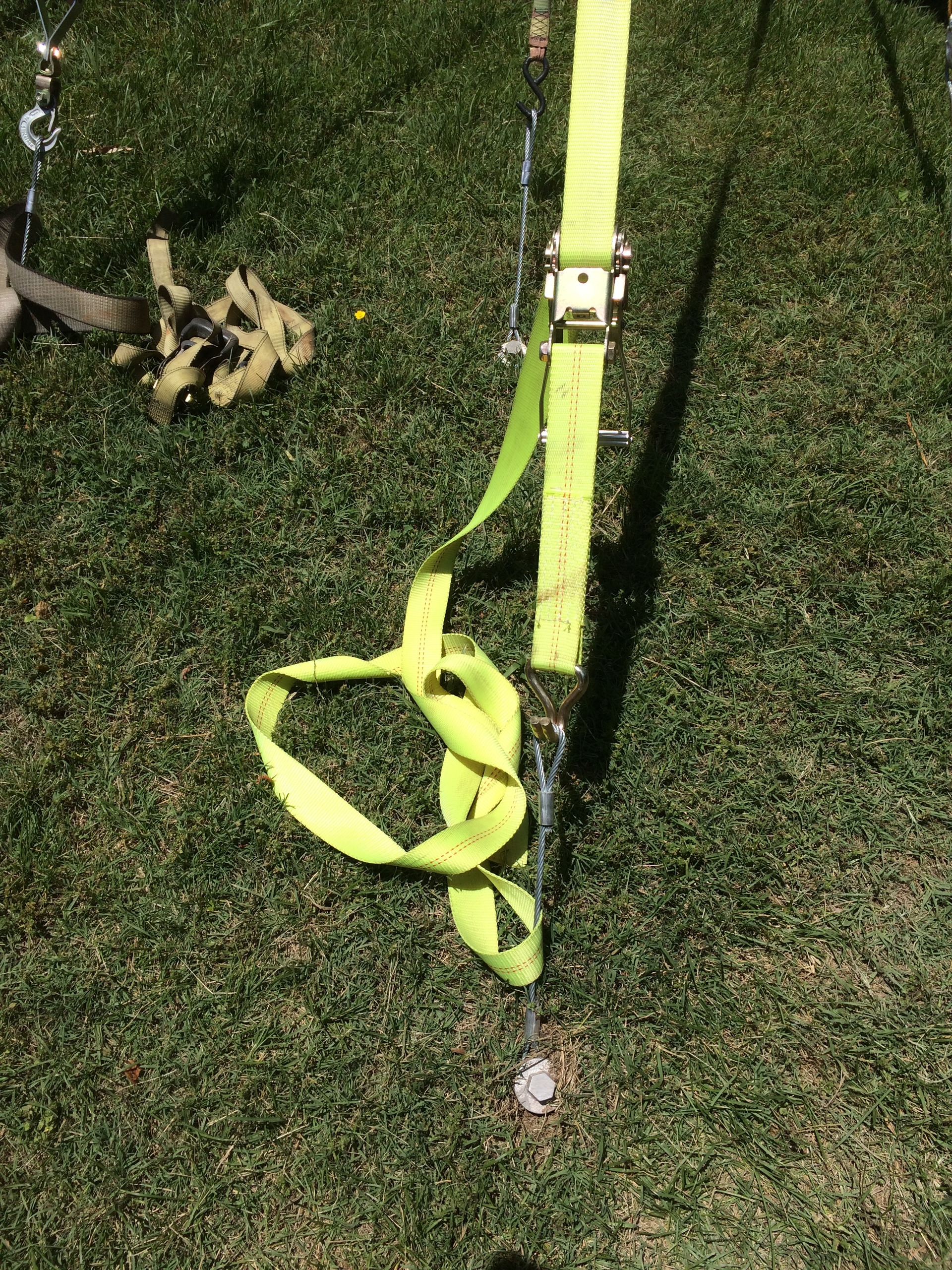 Ratchet straps and Earth Anchor connection