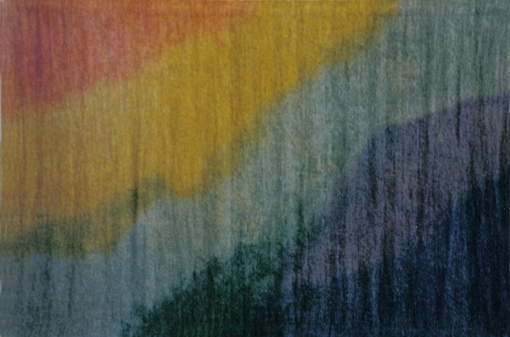 "Shores" 1989, hand-spinned, woven and dyed linen, size: 122cm x 137cm