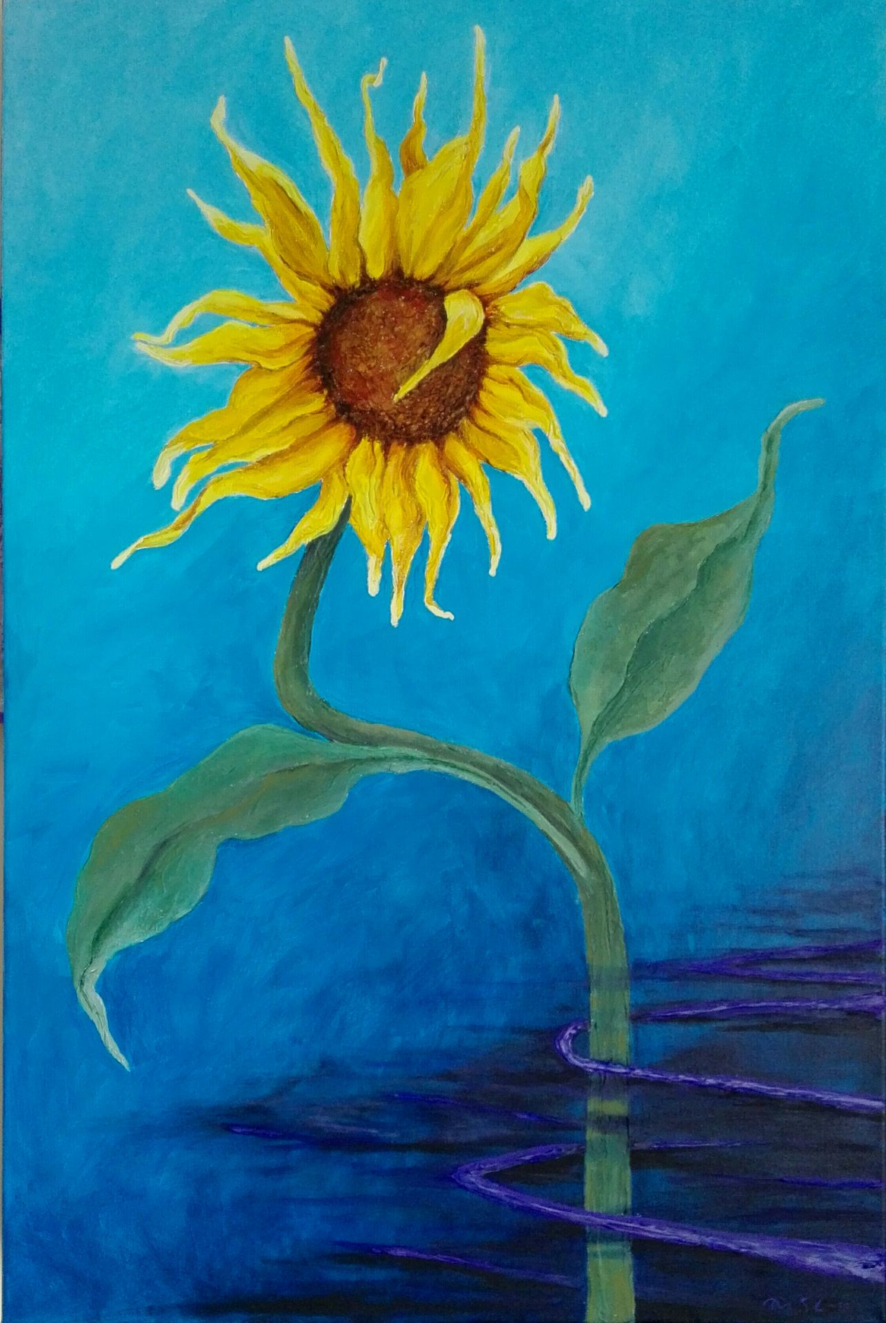 "A Trap" 2018, acrylic painting on canvas, size 60cm x 80cm