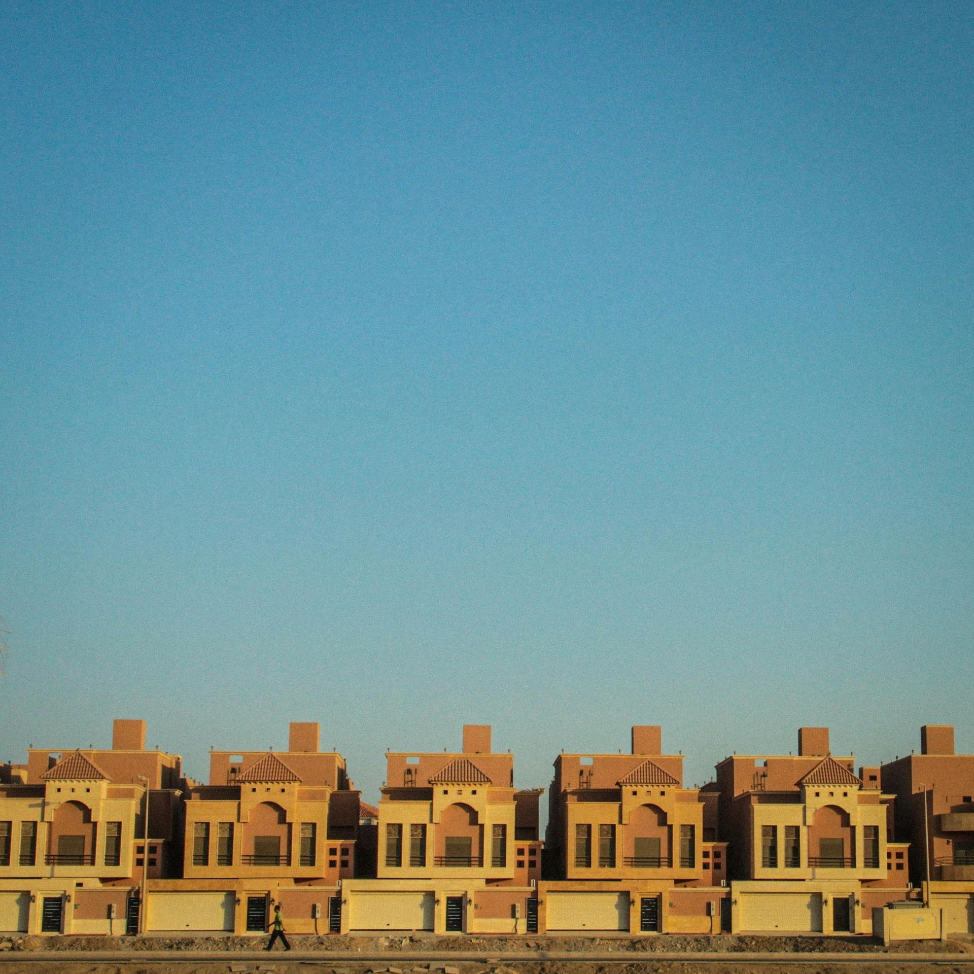 A Row of Identical Terraced Houses 