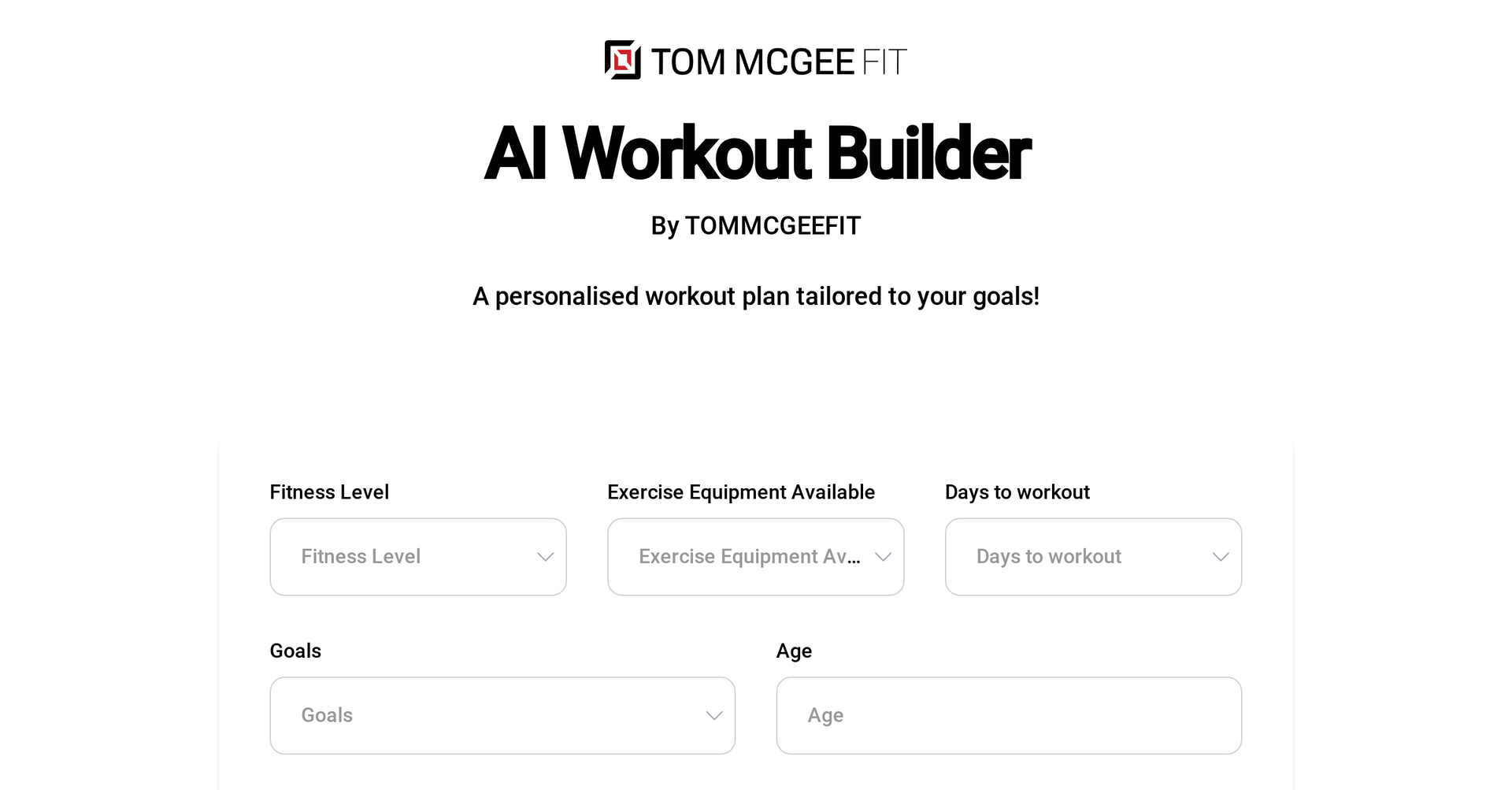AI Workout Builder