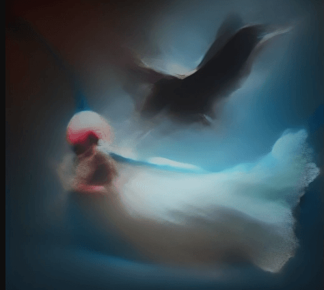 Ai art of Lucinda when she first appears you can briefly see the wizard she used to be.