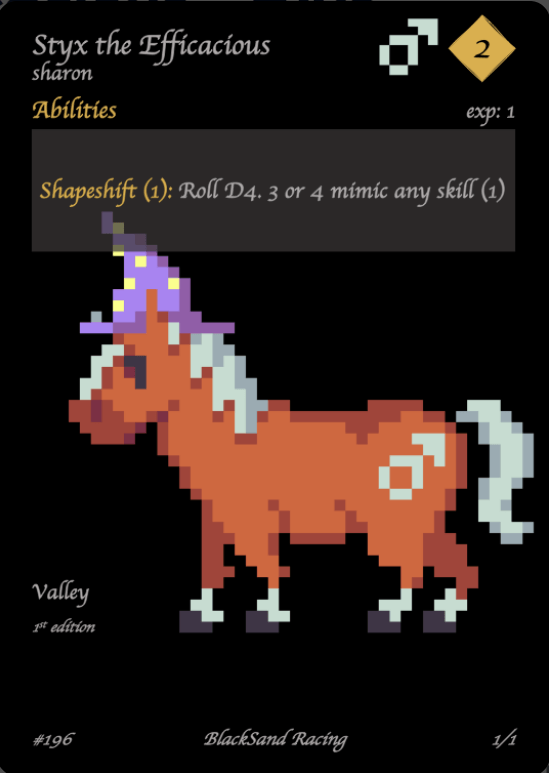 Pony Racing Card by The Black Sand Tournament https://t.co/T7WVP1b2Hp