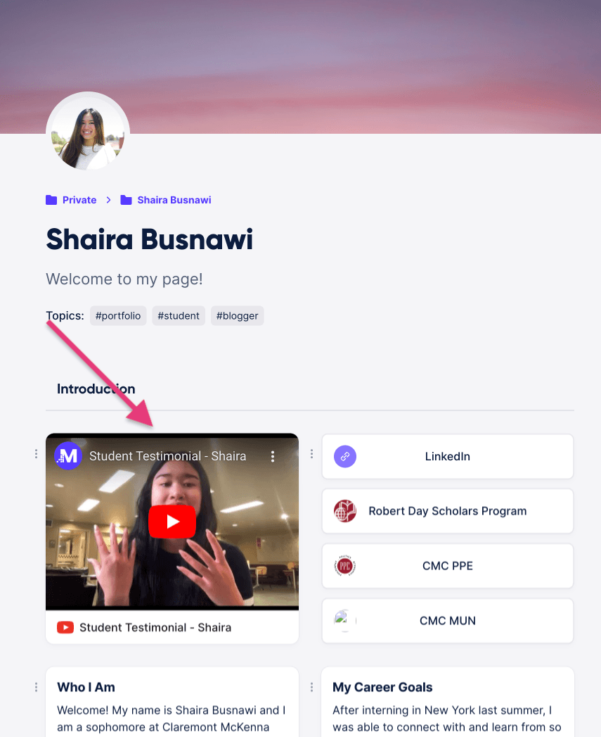 Version 1 - Upper left Corner of Your Page