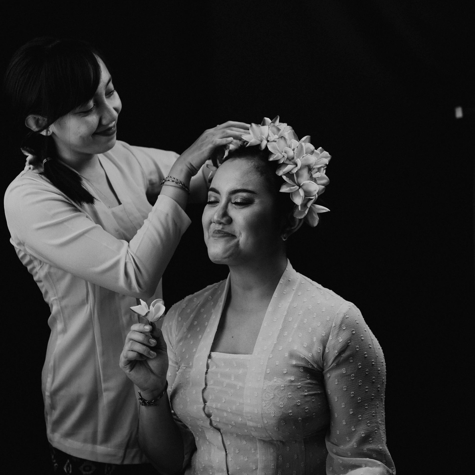 Smiling Women Dressing