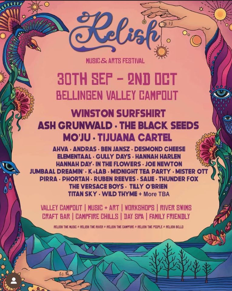 October 2022
Relish Music and arts festival
Unfortunately postponed due to flooding.