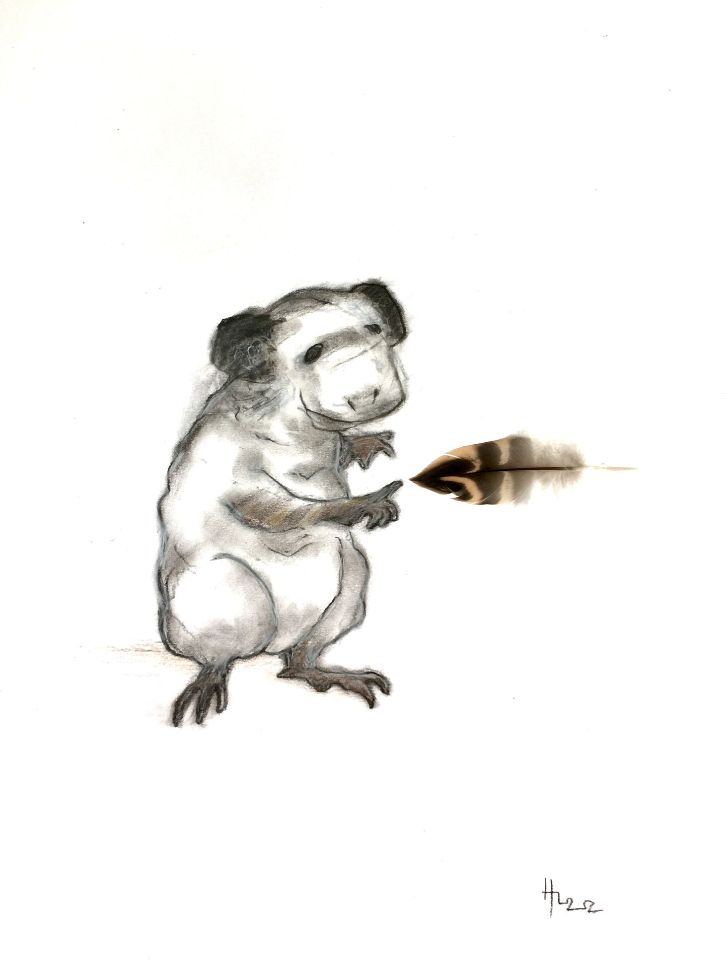 Catchy Stripes / Tarttuvat raidat, 2022, värikynä paperille