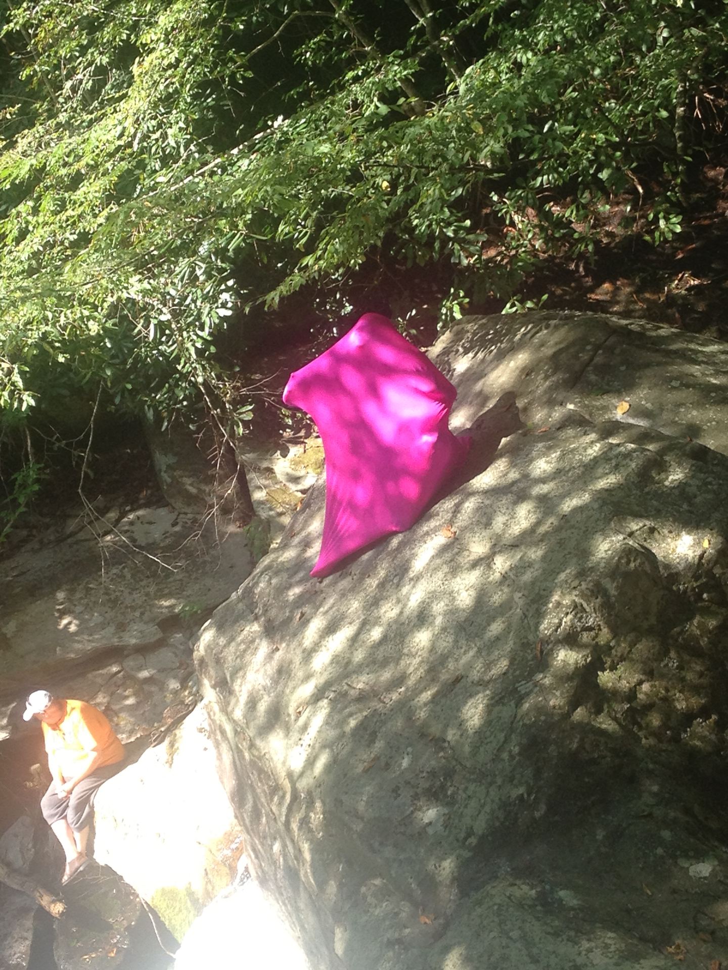 At a waterfall in North Carolina