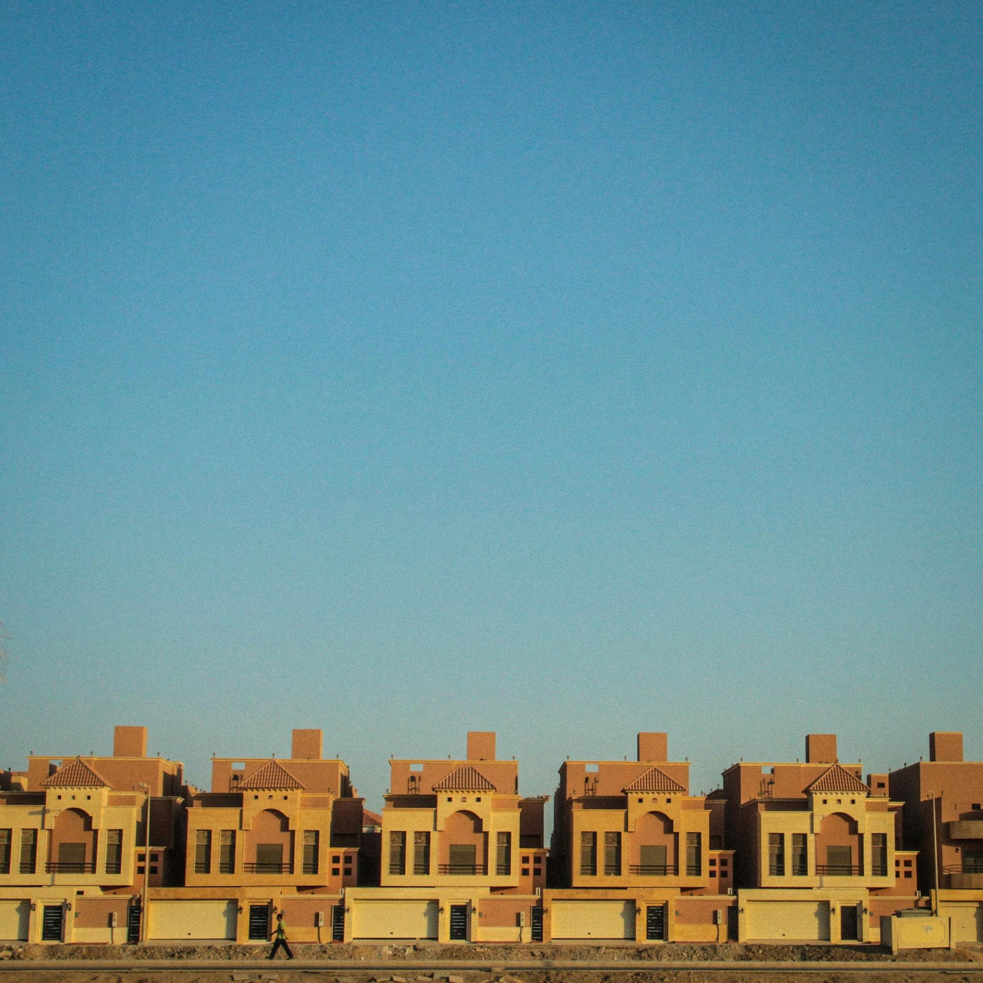 A Row of Identical Terraced Houses